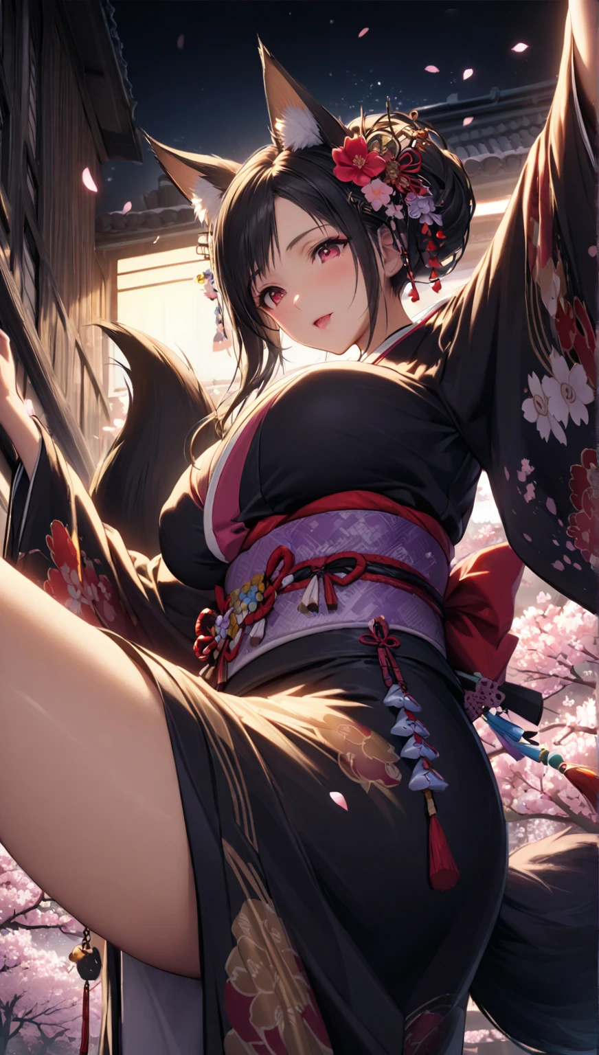 Young woman,Raised sexy,full bodyesbian,photorealestic,Pure desire,Asian people,plumw,nakeness