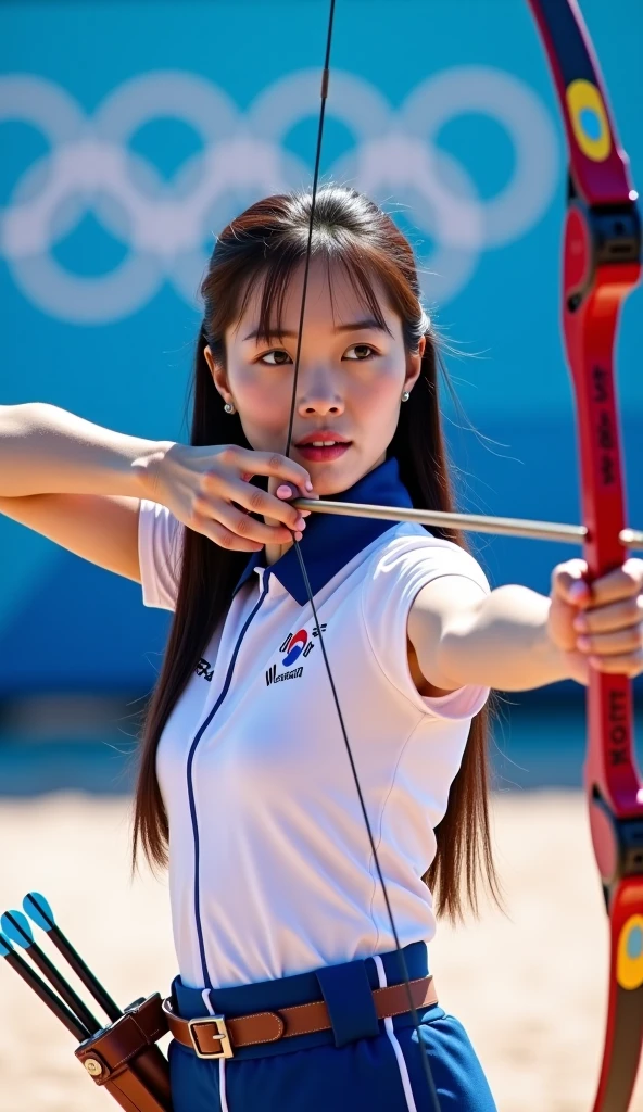 Archery athletes are doing well on the Olympic stage.。
