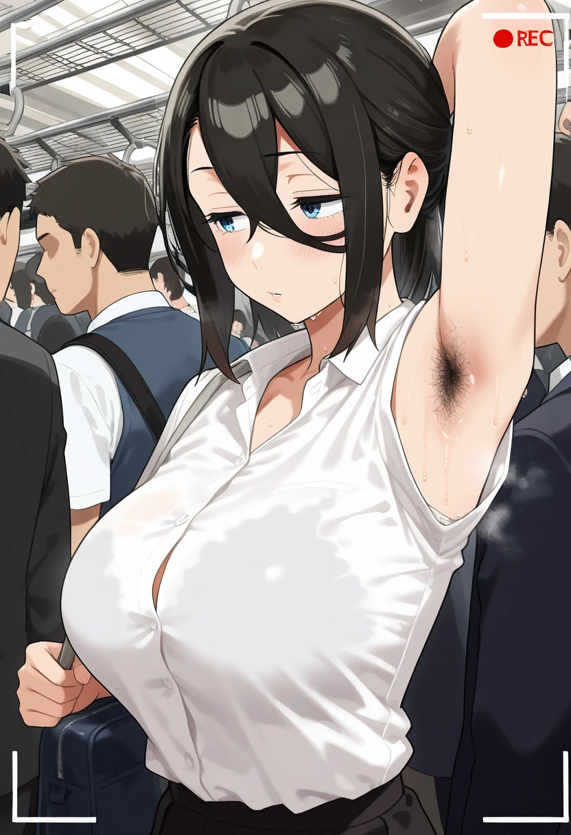 NSFW,A young naked girl standing in the city,outside,crowded,(constricted pupils:1.3,scared,tears:1.1),little chest,(best quality,8k,highres,masterpiece:1.4),ultra-detailed,Looking at viewer,black hair