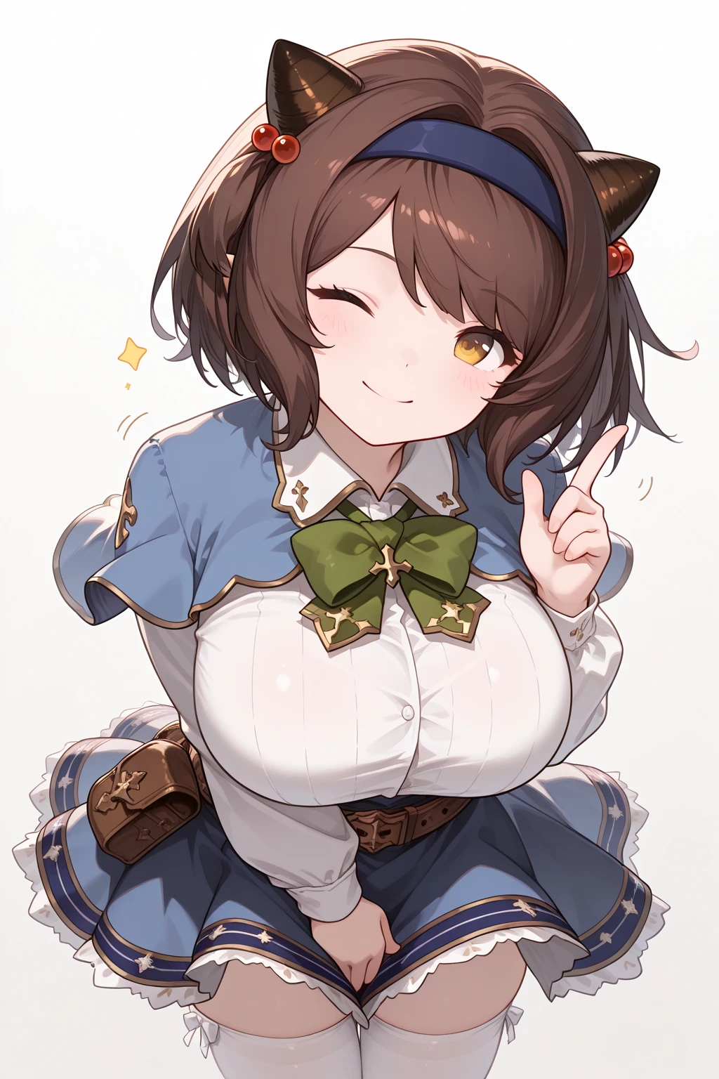 Best Quality, Master piece, mini skirt, big thighs, stockings
