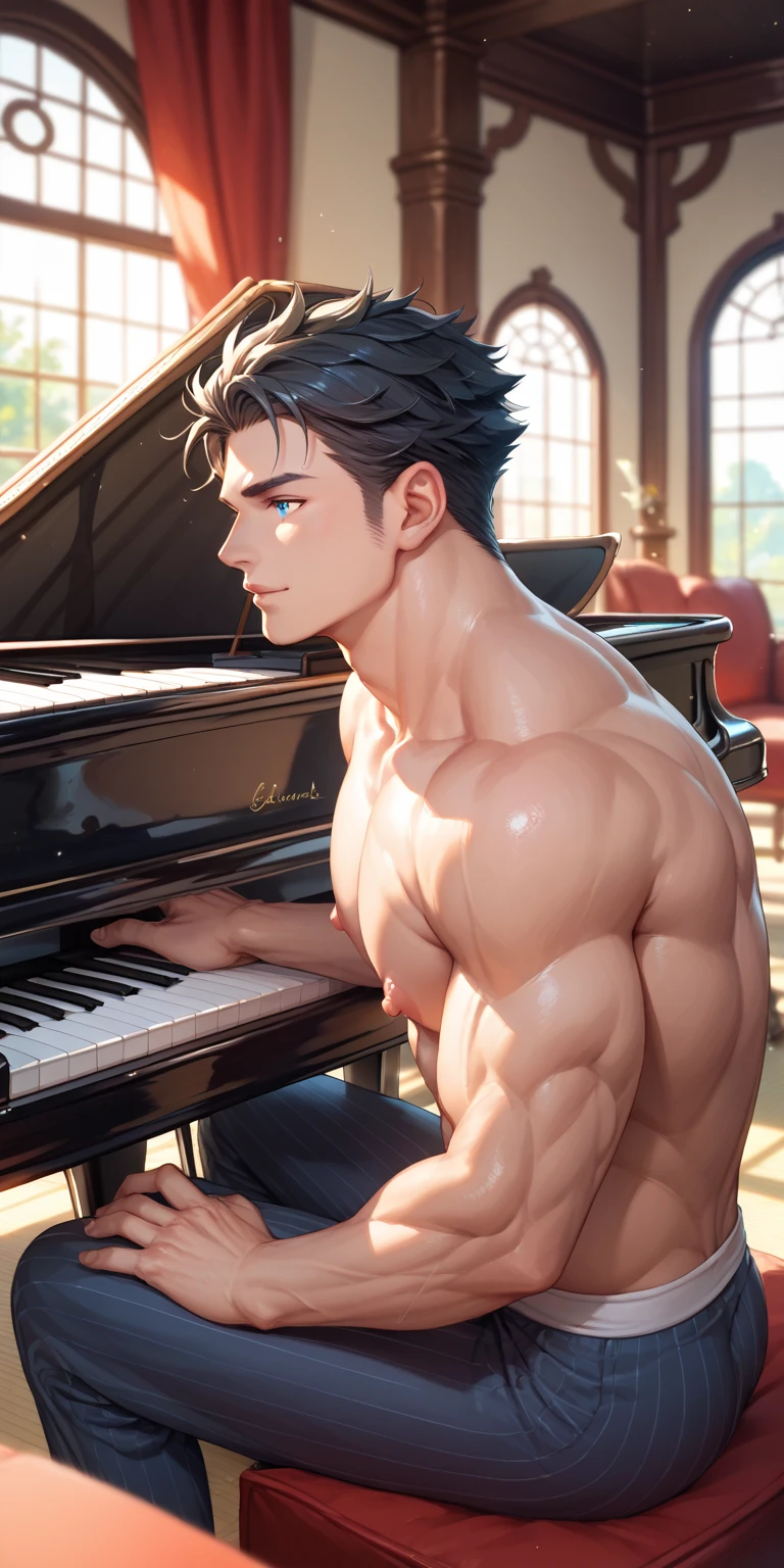 Male, Very handsome 21-year-old Korean actor, sitting, leg wide spread, completely naked, in a middle stage of a concert, in public, feel ashamed by people staring, best quality, 1guy, both eyes are the same, muscular, perfect eyes, pink nipples, penis exposed, Global illumination, tall, full body, huge pecs, broad shoulders, tiny waist, soft light, dream light, digital painting, extremely detailed CGI, hd, 8k, 4k background