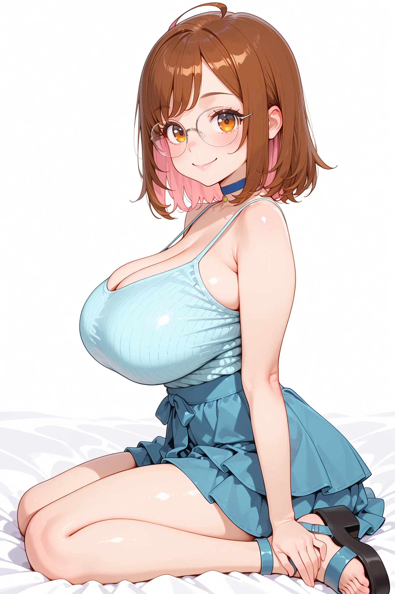 Pregnant woman, pregnant belly, multiple births, swimsuit, big breasts