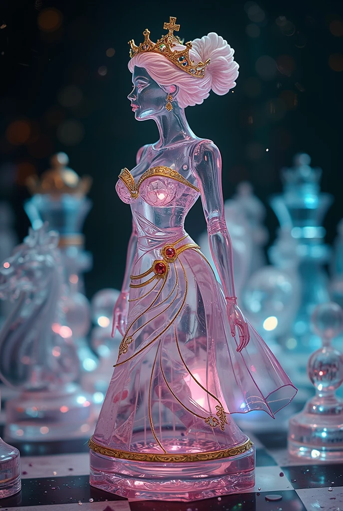 a day of the dead goddess wearing a majestic ((crystal)) dusty pink and gold ball gown dress, big beautiful dress, intricate puffy ball gown with lots of ruffles and rhinestones (Masterpiece, Top Quality, Best Quality, Official Art, Beautiful and Aesthetic: 1.2), (1 Flower), Full Body, Extremely Detailed, (Fractal Art: 1.3), Colorful, Most Detailed