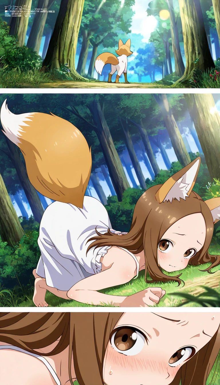 Animal ears,Flat Chest,Chibi,naked,garden,