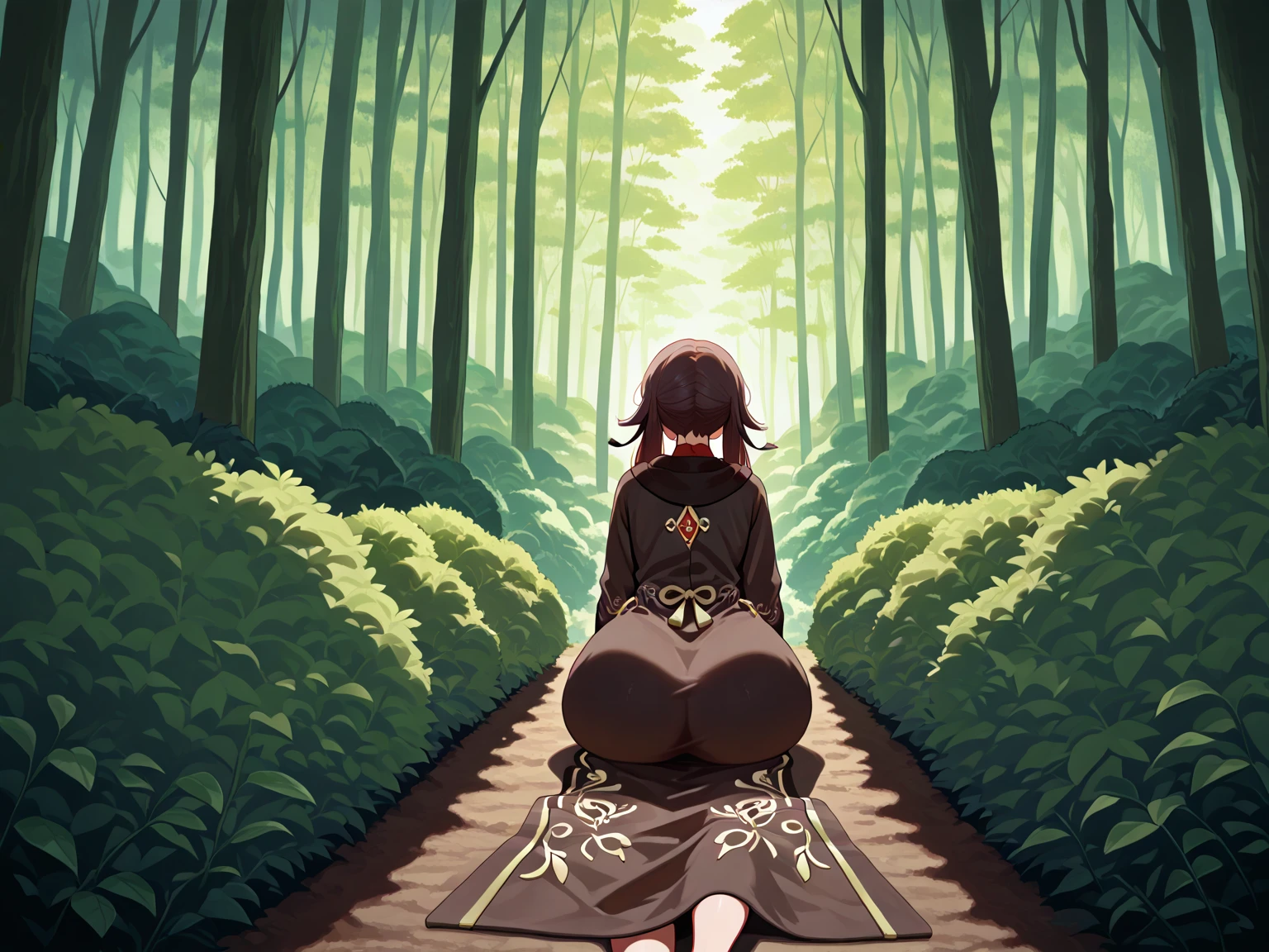 (score_9,score_8_up,score_7_up),
(ultra tall, slender, very old female:1.3),
spreading legs, spreading vagina, spreading ass with her own hands, hands on ass, on her knees, on all four, 
BREAK
(in a green forest, in a savage jungle:1.3), detailed background,
BREAK
(full body, long shot, view from back, ass view, view from behind:1.3),
BREAK
<lora:Oni_Samurai_Girl_Lascalae_wb_mixed_P_FB:1>, s4mura1g_lascalae, horns,