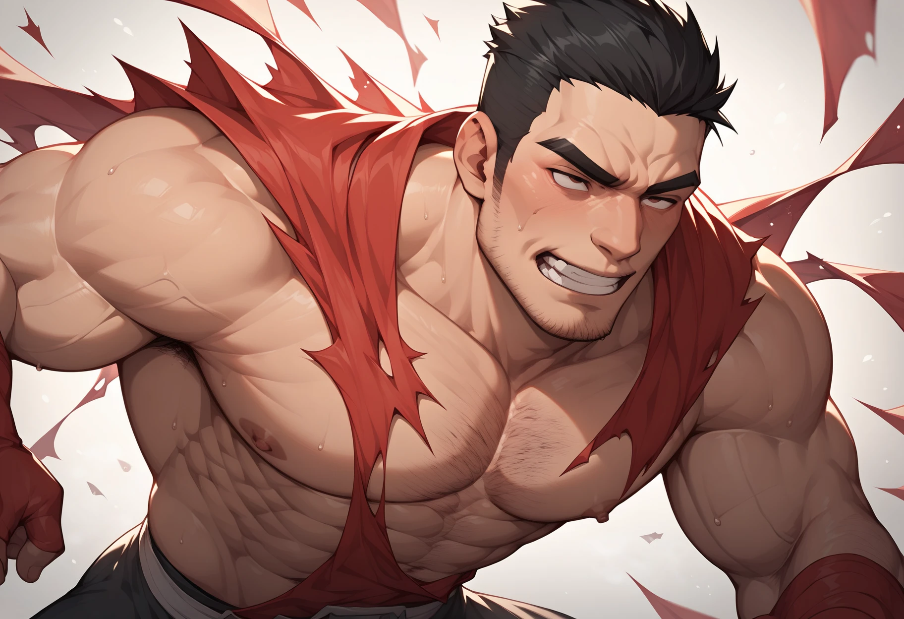 Wolverine, 8k, anime ultra realistic, RAGE, blood, fight