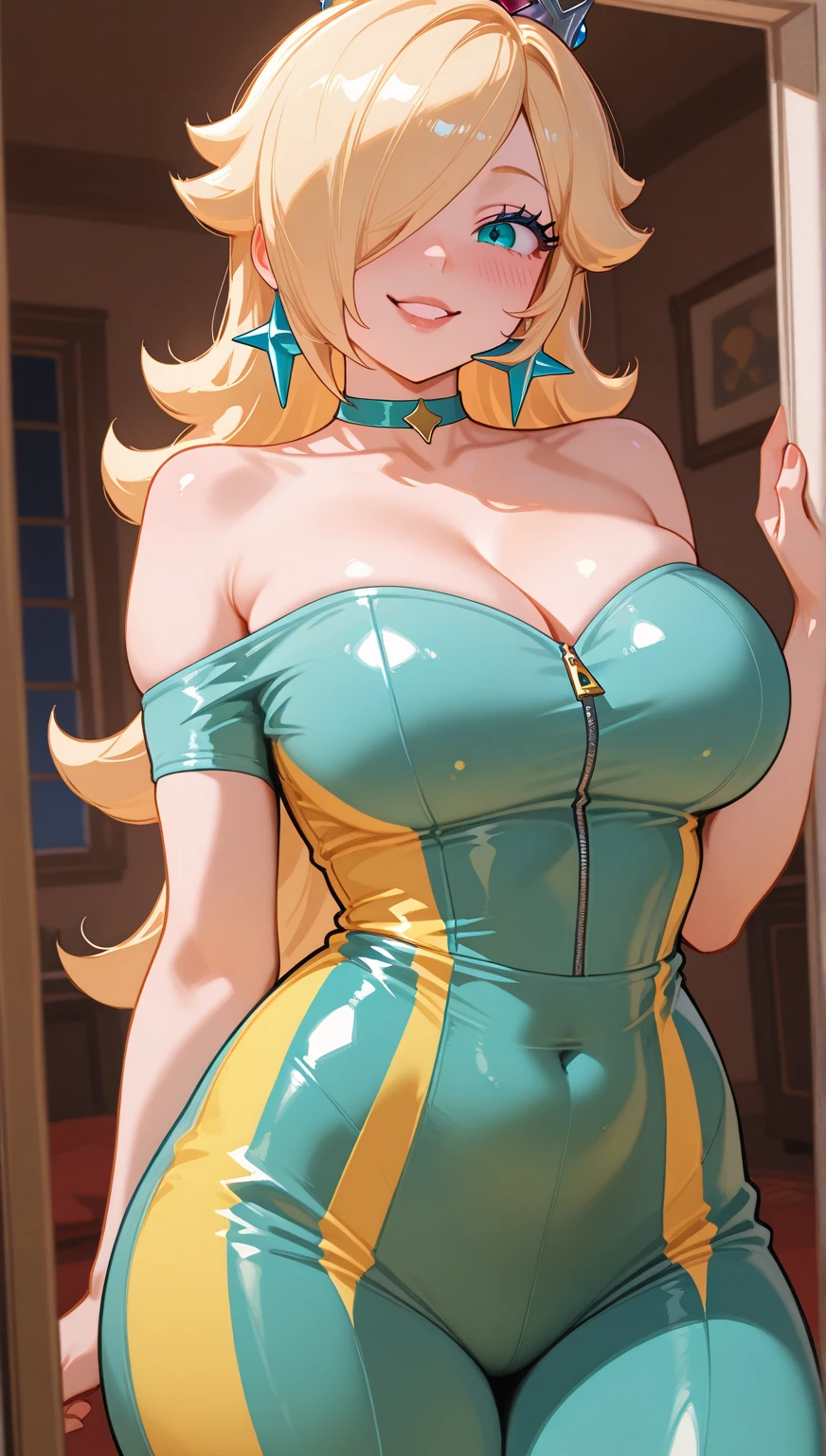 masterpiece, best quality, extremely detailed, 1girl, milf, solo, terrarianurse, (huge breasts:1.5), ((((orange hair), very long hair, green eyes, slit pupils, fox ears))), parted lips, (((fishnet bodysuit, playboy bunnysuit, pantyhose))), ((blush, :o), closed mouth), ((arms behind head, casino))