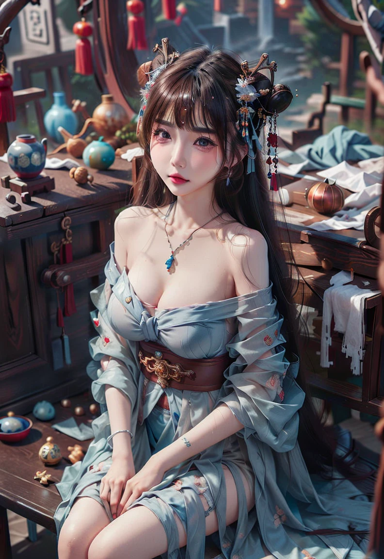 RAW, masterpiece, super fine photo, best quality, super high resolution, realistic, sunlight, a beauty with yellow rune paper on her face, female zombie, hong kong lam cheng ying zombie movie character, cyan skin, fair skin, amazing beauty, dynamic pose, delicate face, abandoned warehouse background, messy, gorgeous, high detail skin, realistic skin detail, sharp focus, volumetric light, 8k UHD, DSLR, high quality, film grain, realism, lomography
