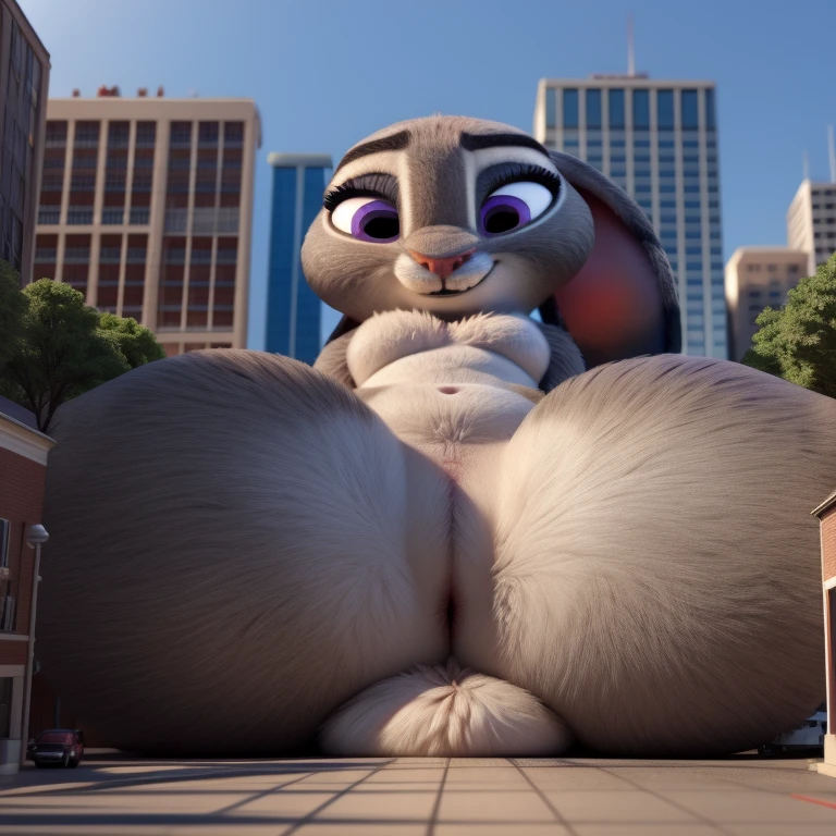 judy hopps, lagopmorph, leporid, zootopia, breast expansion, detailed background, living room, living inflatable, floating, tethered, blimptits, hyper hips, hyper thighs, <lora:Inflation071BB95:0.8>