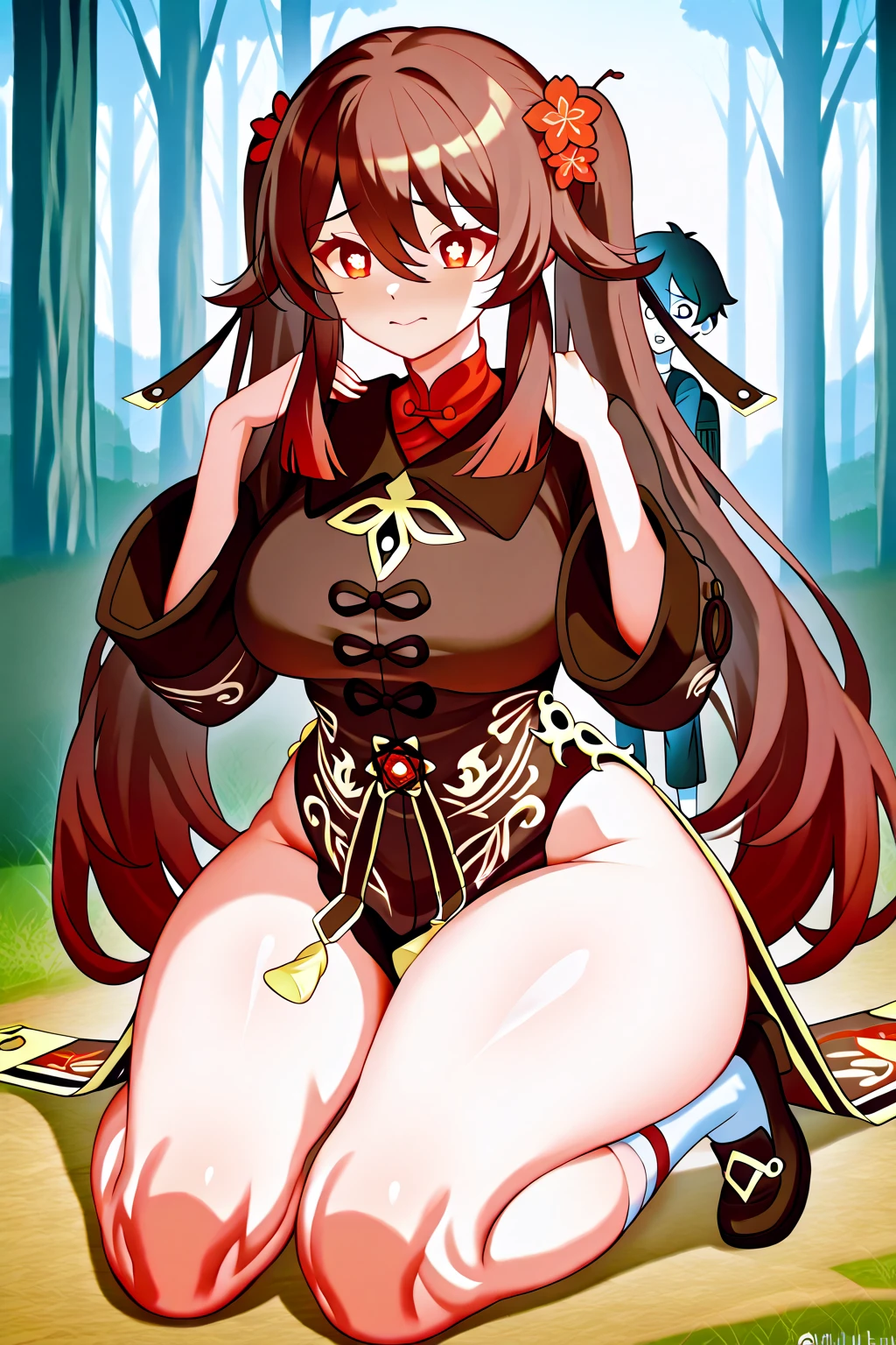Raphtalia, NSFW, gigantic breasts, in rain, racoon tail, racoon girl, from below, open legs,