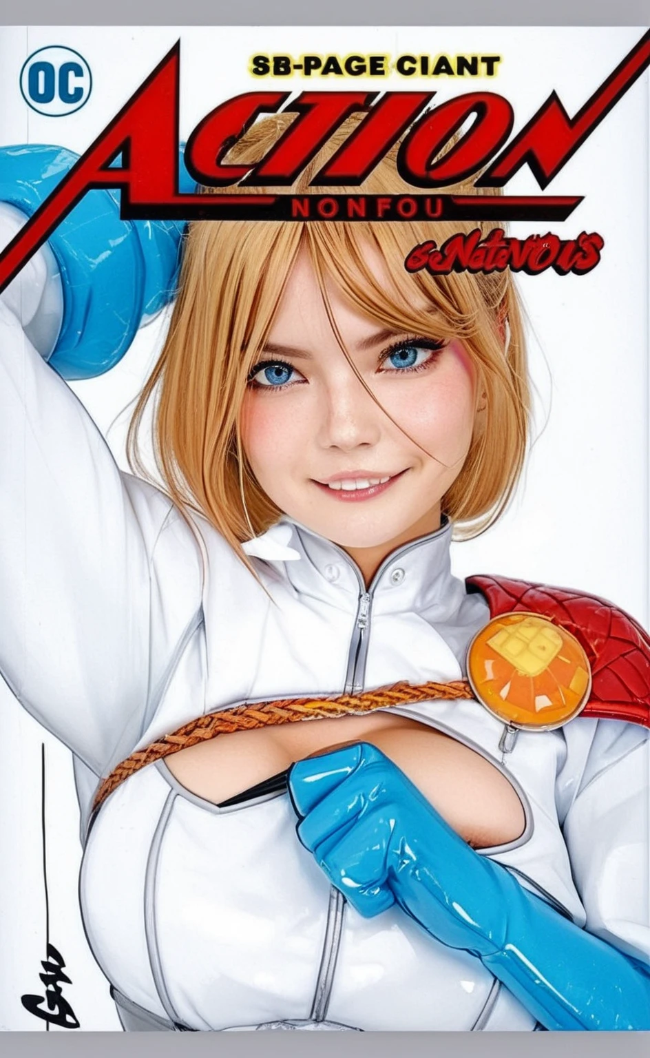 score_9, score_8_up, score_7_up, source_anime, 1girl, solo, big tits, denim shorts, armpits, armpit, lollipop, licking lollipop, apex legends, wattson, side view