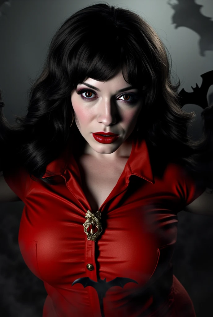 Vampirella is a fictional character, a comic book vampire superheroine created by Forrest J Ackerman and artist Trina Robbins for Warren Publishing's horror comics magazine Vampirella #1 in 1969. She is originally from the planet Draculon, a world inhabited by vampires. Vampirella is depicted as a vampire-like being who uses her powers to fight supernatural threats on Earth. Over the years, Vampirella has appeared in various comic book series, crossovers, and adaptations, becoming a well-known figure in the horror and comic book genres.
