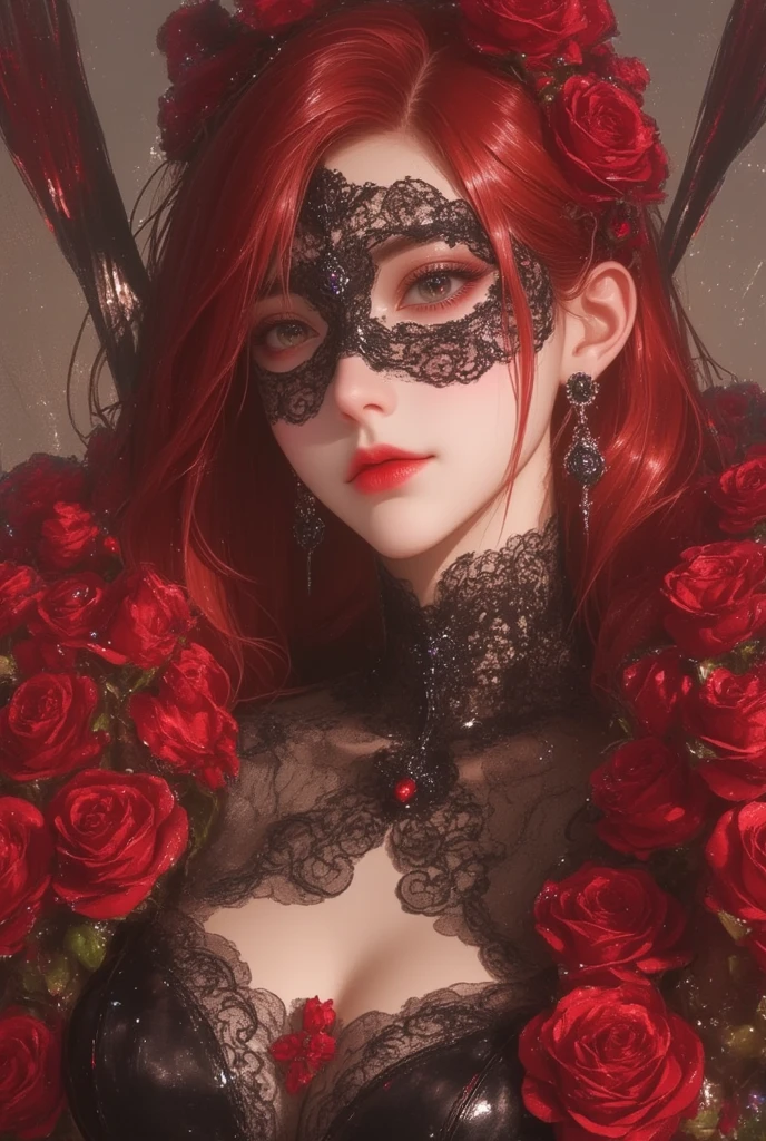 a doll dressed in a color dress, magic fantasy highly detailed, baroque color palette, detailed face with mask, ultra - realistic and intricate, the red queen, colorful light leather armor, prima ballerina in rose garden, highly detailed clothing, lady, realistic. detailed ,feathers,wind blowing hair flying