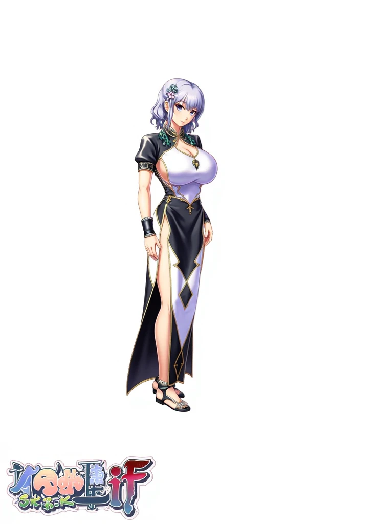 Anime character with folding fan in her hand, dark witch full body pose, produced with anime painter studio, eye-catching detailed art style, human:: witch, drawn in anime painter studio, full body fairy, full body closeup, full pose, full body detail, full body portrait of shorts! , Kusart Kents, Highly Detailed Characters, (8k, RAW photo, best quality, masterpiece:1.2), European feel, medieval, ((character concept art), Full body concept, Still life, Fine detail, center of screen, still life only, ((simple background)), white background,