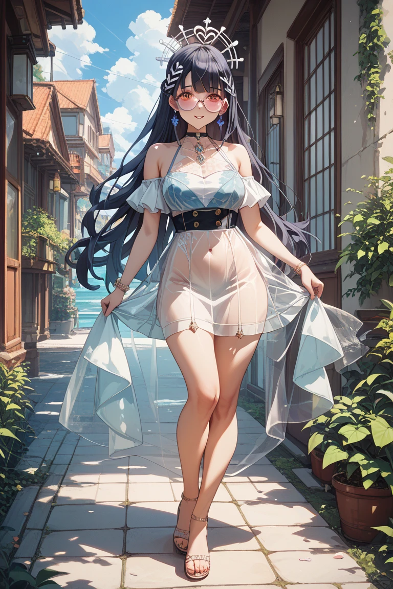 最high quality、high quality、best image quality、8K、最High resolution、High resolution、最high quality、masterpiece、whole body photos、 skin in every detail、 face in every detail、 eyes in every detail、 lips in every detail、 teeth in every detail、 ears with attention to detail、 hair with detailed details、arms with attention to detail、 hands with attention to detail、 fingers with attention to detail、 (fine hands、thumb1reference4)、 legs with attention to detail, feet with attention to detail, 8k, ultra HD, sharp focus, details hair, beautiful hair, details face, beautiful detail eye, details pupil, perfect hand, vibrant colours, soft lighting, best quality,4k,highres,masterpiece:1.2, ultra-detailed, portraits, HDR:1.1, vivid colors:1.1, studio lighting, bokeh, highly saturated colors, detailed background, subtle shadows, ethereal glow, pastel color palette, delicate details, sublime beauty, feminine charm, crisp focus, fine brushwork, impeccable craftsmanship, emotional depth, captivating storytelling, intriguing narrative)
, impressive realism, exceptional artistry, masterpiece-worthy, awe-inspiring.
1girl, long hair, hair accessory, style hair, (pink -blue hair), light purple eyes, huge breast, saggy breasts, small ass, losses maxi dress off shoulder, random shoes, sexy pose,
night, standing, road, city, moon