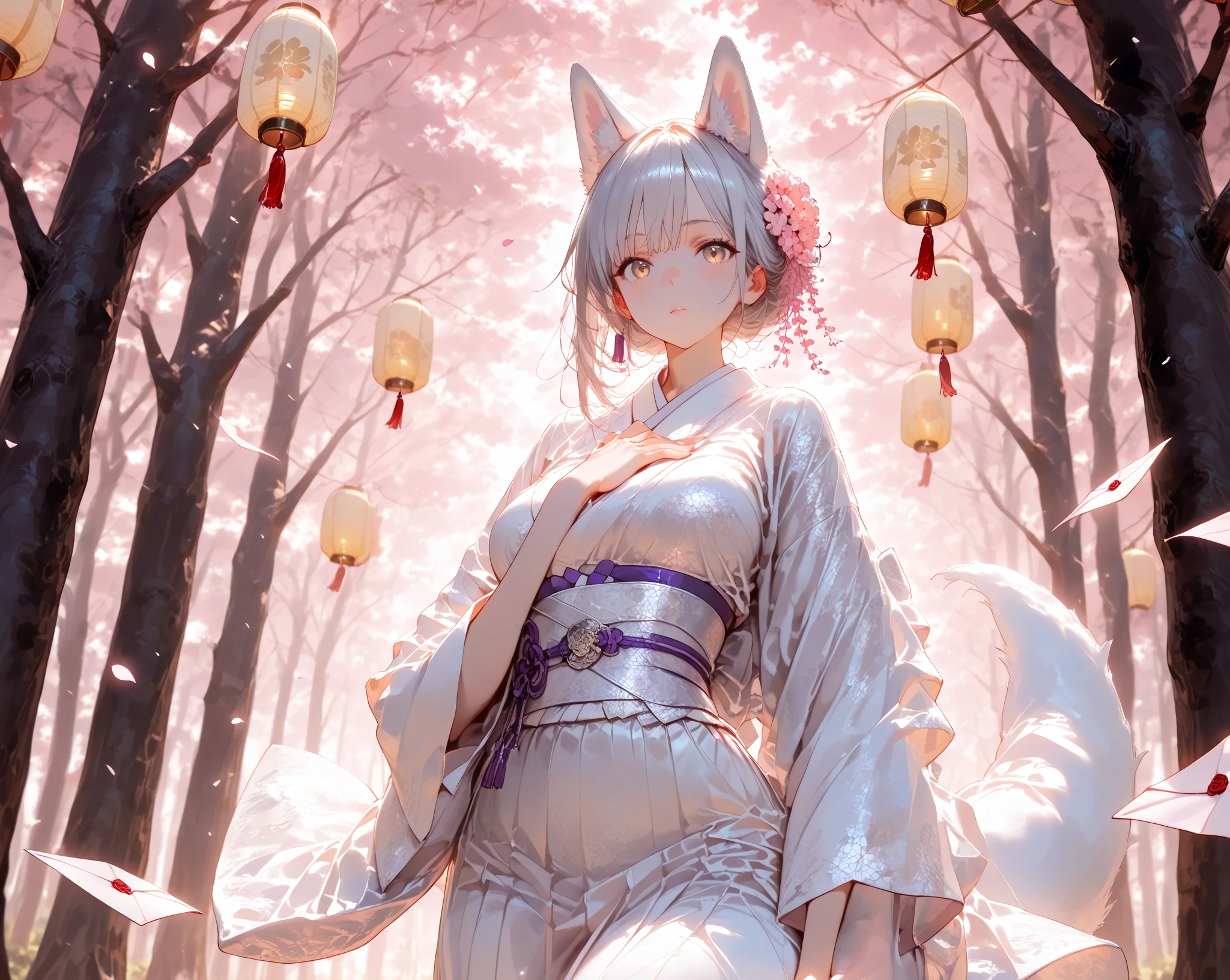 (One girl:1). masterpiece, magnificent, best quality, full body,slim. (Detailed, Focused:1.2) (White hair, bushy hair, fluffy hair), blue eyes, (big wolf ears, fluffy wolf tail, big tail:1). maple leafs. ( White sweater, virgin destroyer sweater, white stockings, underboob, pantyless:1.2).(Small hips, Thin things, beautiful legs, flat chest:1.2). (shy, sad:1.3). (Face close up, pubic hair:1.2). ( in maple forest, walking:1.3). (Cinematic composition, view from side:1.2). (Maple leaves, autumnal:1.2).