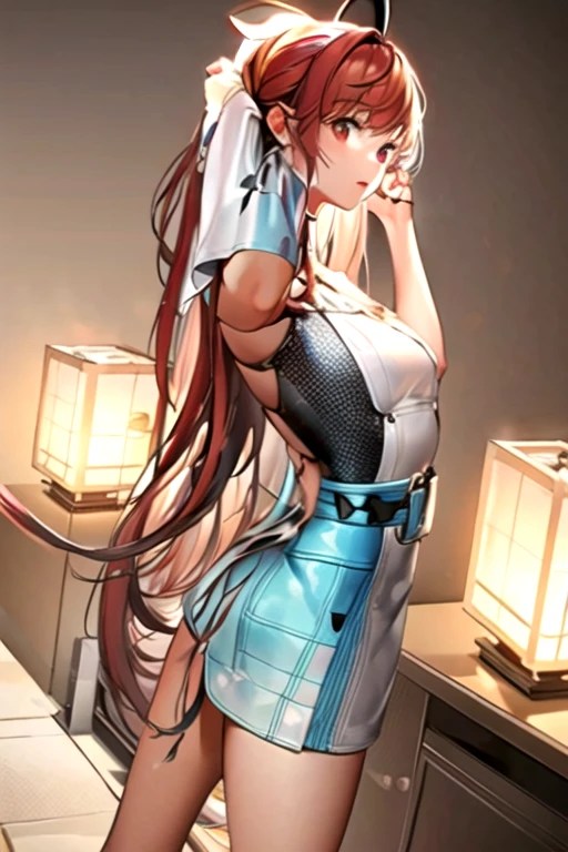 ((highest quality)),(Ultra-high resolution),(Very detailed),(Detailed Description),((The best CG)),(A masterpiece),Ultra-detailed art,Amazing drawing art,(Art with precise detail:1.5), (Cross halter one piece high leg one piece swimsuit:1.4),((Side boob:1.5))