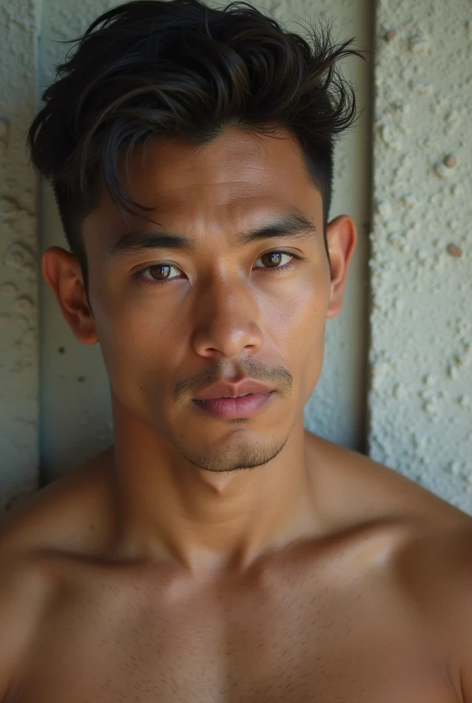 (8k, RAW photo, best quality, masterpiece:1.2), (realistic, photo-realistic:1.37), ultra-detailed, male solo, handsome (smile:1.1),(closed mouth) seductive smile, realistic eye and face details, professional lighting, fully naked, malay, soccer player ((best quality)), ((masterpiece)), (detailed)(lifelike, high - resolution:1.3),19 year old man, soccer player, Super fine face and eyes,fully body, malay