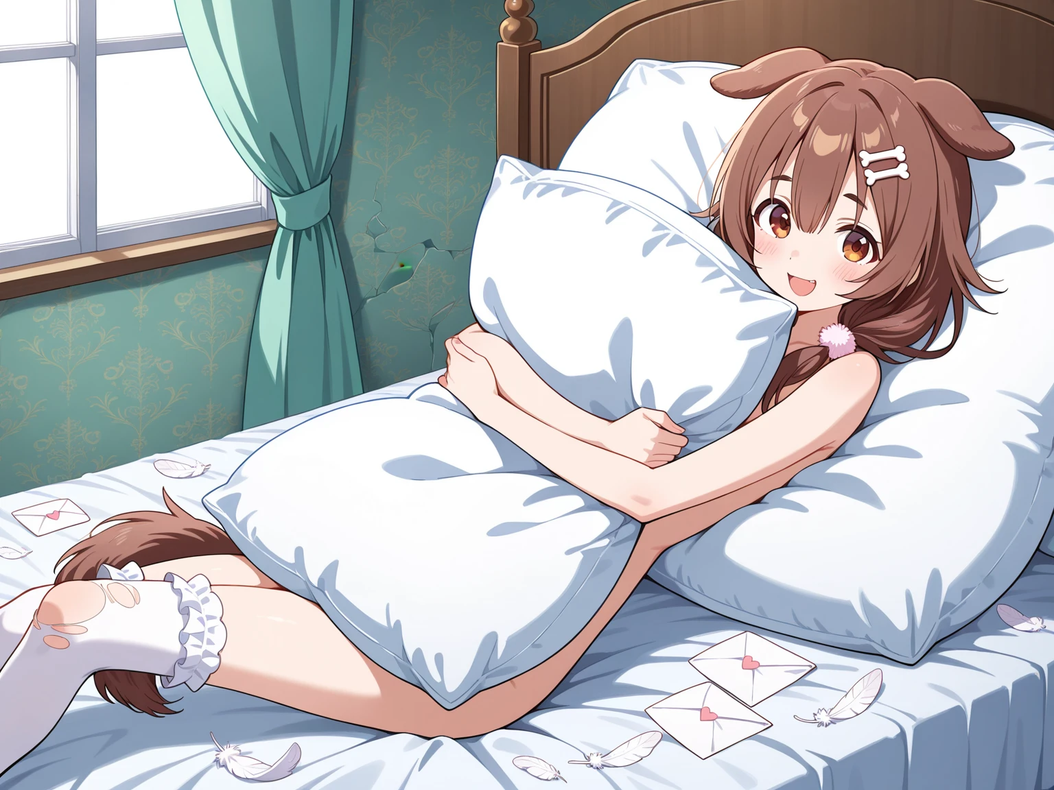 (best quality, masterpiece),mine , details), (Light and shadow oxtail , bed background, Cute girl posing on pillow ,Pillow,(piles of Pillow),Upholstered,((four poster bed)),Soft pillow quotation,Lots of Pillow,(Pillow),The love surrounding the protagonist,steam,Luxury Pillow),(luxury bed),(Gorgeous pattern pillow),luxurious pillow,(bedroom ),pillow humping,hump,open mouth,red eyes , kneeling,(Love around the protagonist),(Steaming hot),(pillow),Four poster bed,Canopy bed,Lots of pillow heads,princess bed , long hair , frilled pillow , (pink polka dot pillow) , big pillow , ((tachibana arisu))