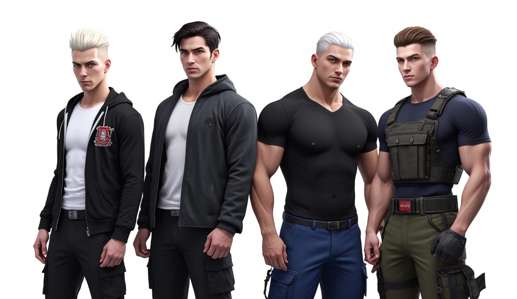character ANIME man, FULL BODY, standing, FACE OF JEFREY DEAN MORGAN, BIONIC LEFT ARM OF WHITE COLOR, gray hair shaved from the sides, hair shaved, , ((design sketches)), (masterpiece), extremely detailed, (original saditic design), NEGAN THE WALKING DEAD (random poses), (unique accessories, mostly black leather, sleeves at the elbow), (clean clothes), (elegant) professionally retouched, white background, (male: 1.1) soldier, rich (government official r: 0.8), (dirty: 1.1), (move: 0.8), (young: 1.3), (sprint: 0.6) (the walking dead concept) (metal gear soli) (the walking dead concept) --auto --s2