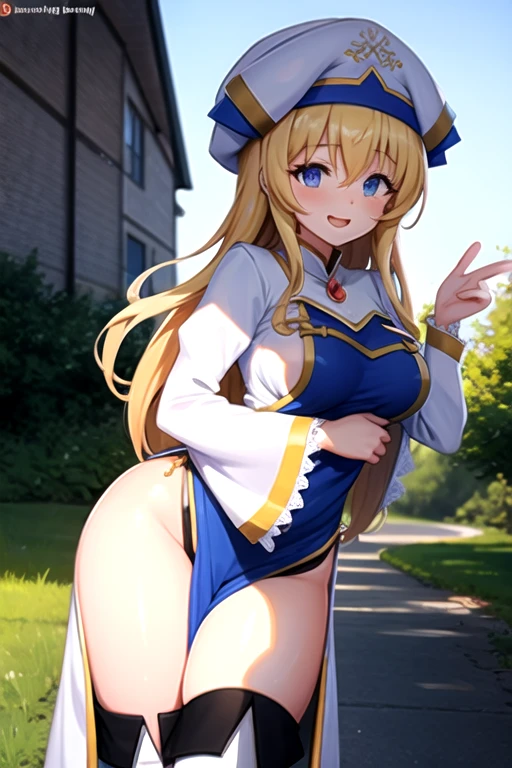 masterpiece,(ultra-detailed),1girl, mysterious heroine xx \(fate\), smile,open mouth, shrug, blue jacket, thigh strap, large_breasts, ocean, splashing, blonde_ponytail, ahoge, open_legs, 1girl, 18 year old female, Fate Grand/Order, anime style, ultra realistic, high detail, sexy pose, sexy, beautiful, exposed skin, slender, skinny, exposed breast, breast, nipples, nude, nudity, absurdres, high res, ultrasharp, 8K, UHD, retina, masterpiece, accurate, anatomically correct, perfect anatomy, textured skin, super detail, high details, high quality, award winning, best quality, high res, looking at viewer, detailed eyes, four fingers and one thumb per hand, perfect hands, perfect finger, two arms only, no clothes, revealing, blonde hair, blue eyes