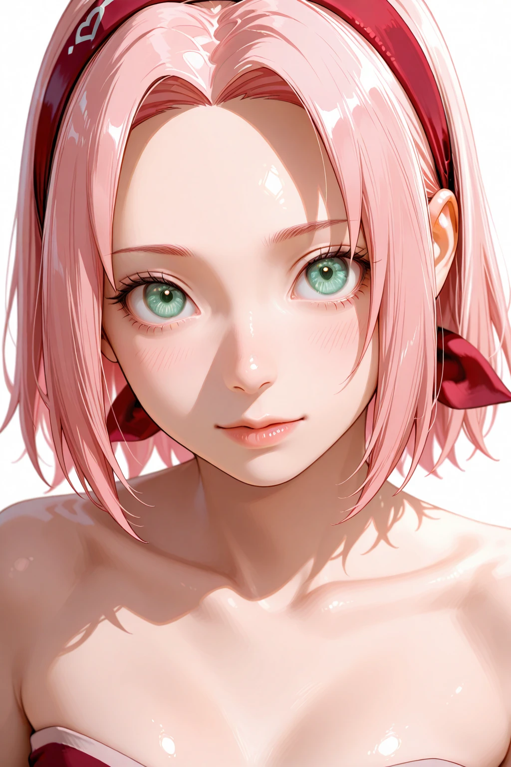 score_9, score_8_up, source_anime, , solo, ikuchan, 1girl, muscular, nude, haruno sakura, naruto, upper body, front view, professional photography, professional photoshoot, cinematic