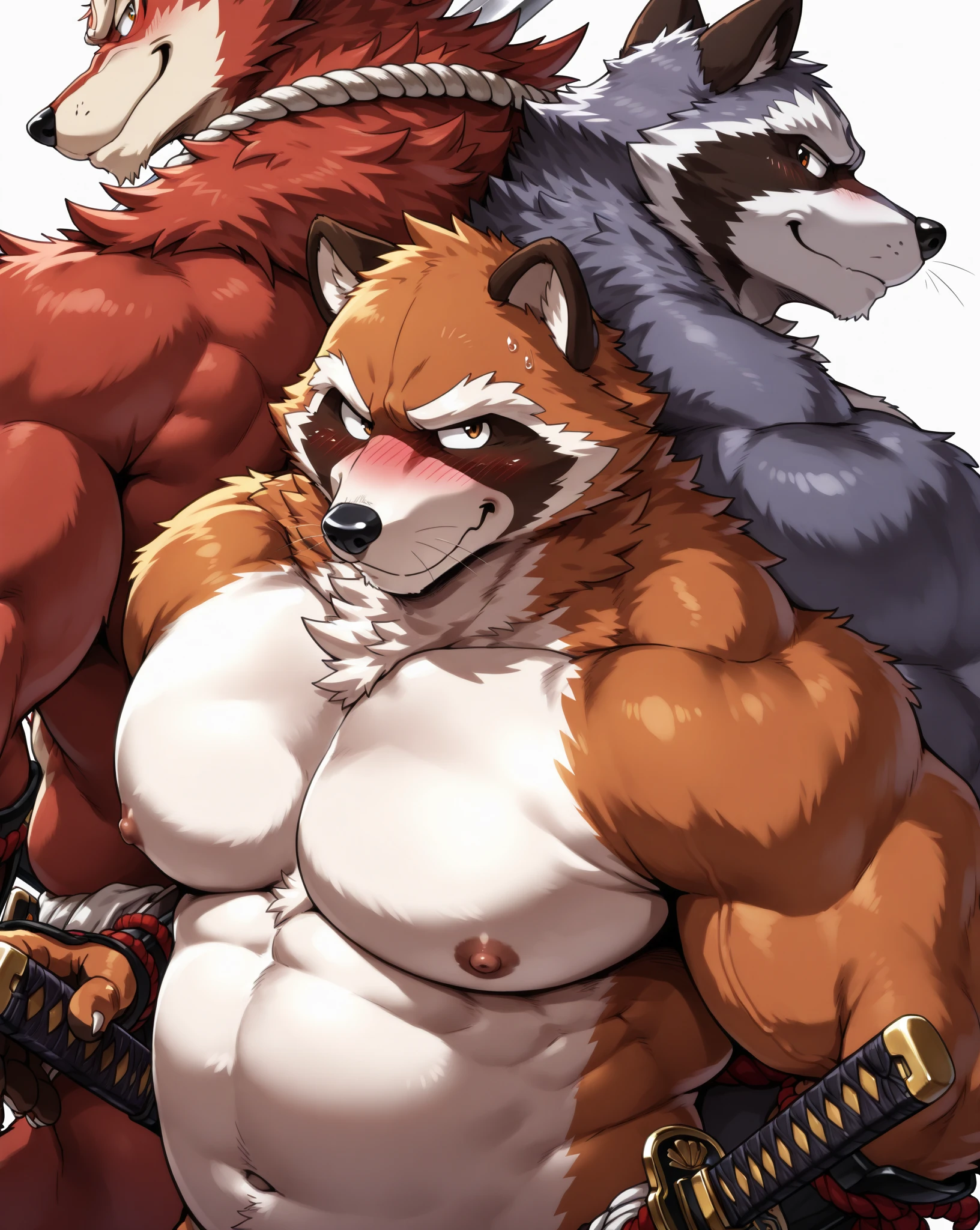 furry,tiger,wolf,gay,big penis,, hyper muscular body ,touching,hand touching penis ,hand on chest,hand touching nipple,Tongue licking armpit,kissing with each other,foursome,hairy , Thick beard,cum,cum shot on chest and face ,large amount of chest hair、large amount of belly hair、large amount of armpit hair,Tongue licking,red tattoo,flirtatious facial expression,wear sunglasses,teacher in tank top,professor in tank top with necklace ,student,
, flexing armpit , ass leaking semen, ,orange eyes ,(detail perfect face and eyes ,have eyeballs),lie down,in the class room ,random fur, , flirting , big chest, ((huge hefty pecs):1.2),Split abs,(strong beefy muscular body), strong muscles, 8 pack, extremely hot and sexy, , Double Penetration, messy cum ,thighs up、legs stretched out ,Hands touching the crotch, great physique,Strong arms, manly, bodybuilder , (Fine veins:1.5), (shine body:1.5) , (Excessive sweating:1.7), (Sweat all over the body:1.7) ,(steaming breath:1.2),,inflation, excessive cum, ,Bondage,((Ultra High Quality)), ((masterpiece)), ((Ultra detailed)), ((4k)),Perfect detailed features, , 2D, Hand drawn