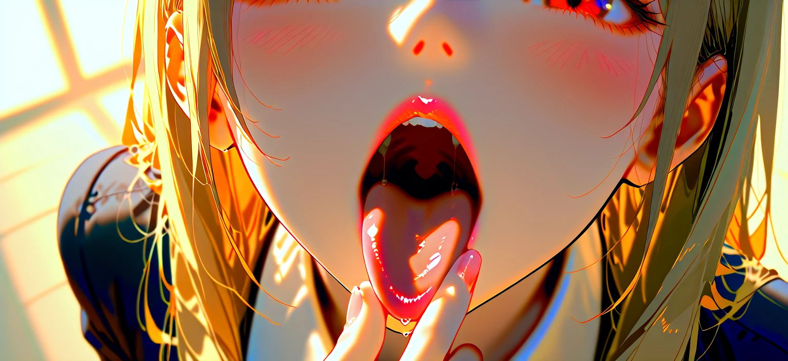 Blowjob in small penis, Bored face