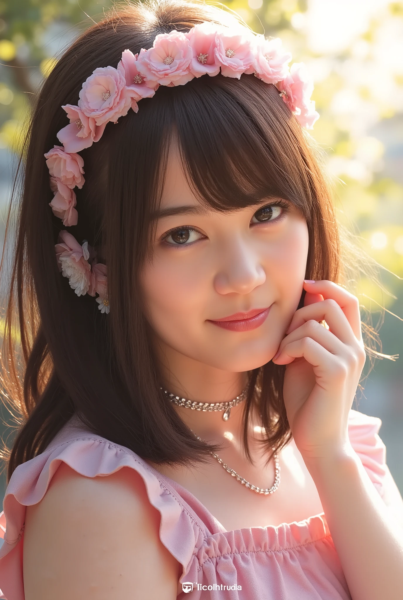 Ikuta Erika, Bang, smile, Young and cute Japanese faces , Official Art for 4 People , High Definition CG Unity 8k Wallpaper, ultra high precision , very detailed, Half photo , film grain , lens flare glow , top quality ,8k, Viewer , (( masterpiece)), (( top quality )), ( very detailed), (( cute)), (( sexy)), (( very detailedな)), ( detailed clothing features ), ( beautiful ), Illustration, beautiful Japanese woman, ((bondage))、choker。handcuffs