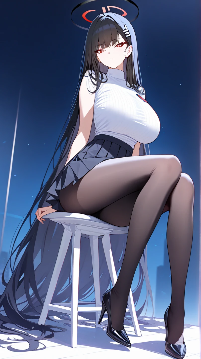 (Masterpiece:1.2, Best quality), (Very detailed face, Real picture, Realistic skin, Realistic body, Intricate details)a matural female,Tall figure,gigantic cleavage breasts,Large bust,gigantic ass,Large hips,large thick legs,Big breasts Thin waist,fully body photo,clear clothing,Whitens skin,high-heels
