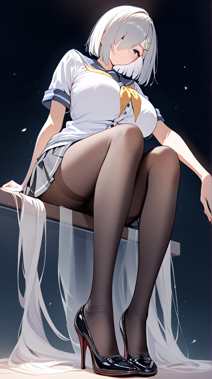 8k，White knee-length socks，Need，midynight，Thigh strangle，Thin stature，hugetits，Look up