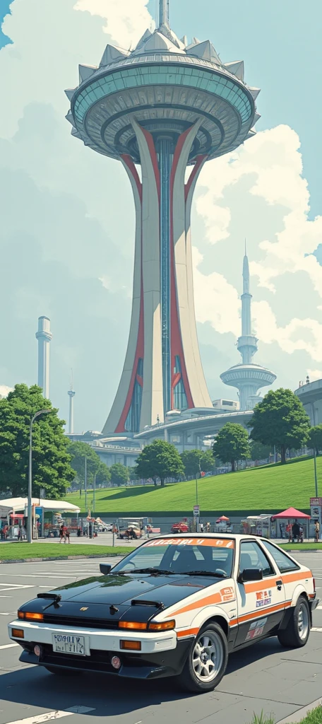 A digital art illustration of urban by Greg Rutkowski best quality, masterpiece, trending on artstation, highly artistic, intricate details, Indonesia city setting, Summer, garden of flowers, gorgeous large clouds, blue sky, hot weather, HD detail, hyper-detail, cinematic, soft light, deep field focus, bokeh, ray tracing