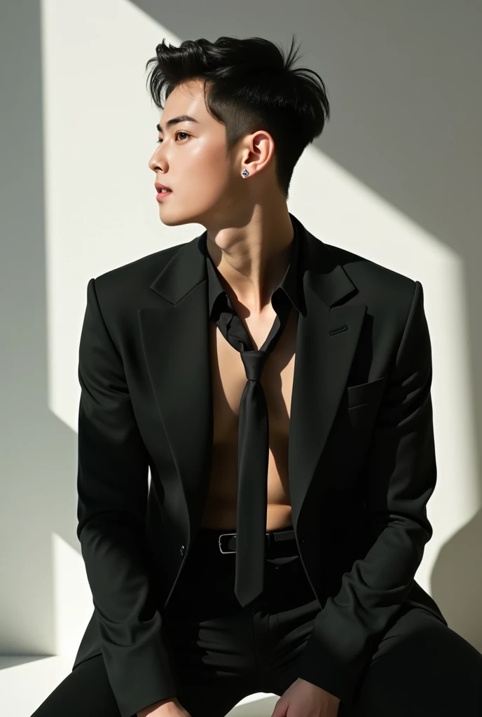 ((highest quality)), ((masterpiece)), (be familiar with), Perfect face Hollywood Zakoshi Show、Tin Kong Kan Kong、Tin Kong Kan Kongと叫びながら右往左往している。
His outfit、Barefoot in black briefs only、Wearing a black cowboy hat、He has a medium build and a shaved head.