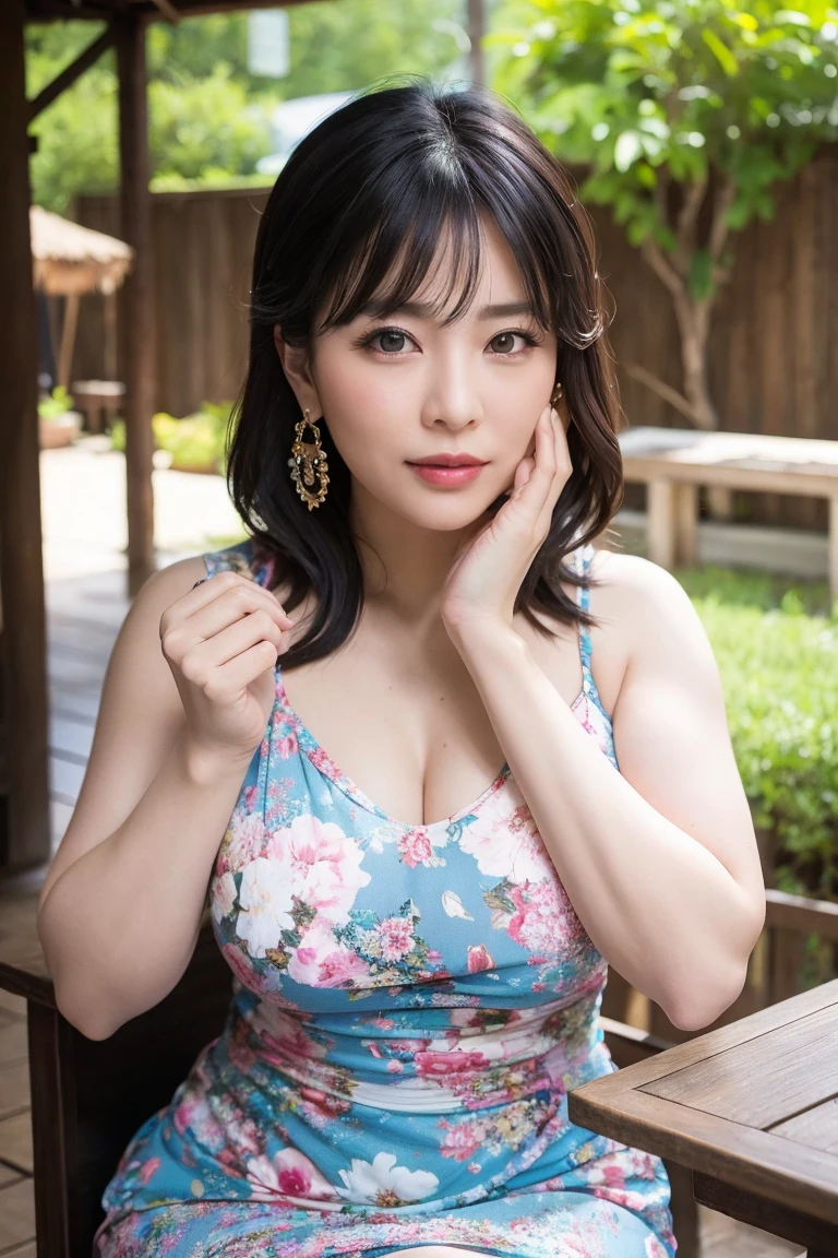 masterpiece:1.2、Highest quality)、(live-action、Exquisite detail、Depth of written boundary)、(One girl、solo)、makeup、開いたlips、Very detailed、Perfect Face、(Mid-chest:1.4)、Thick thighs、Wide Hips、Narrow waist、tall、lips、(Wearing a beautiful red wedding dress with floral embroidery、Shy, angry and crying full body portrait、Beautiful natural breasts with thin cleavage)、(sweating:1.5)、(Wet)、sexy、blush、(Highest quality、8K、32k、masterpiece、uhd:1.5)、Charming Japan girl photo、One girl、Abdominal muscles、Perfect body、Ultra detailed face、詳細なlips、Narrow eyes、double eyelid、In the garden at sunset、(Tempting)、((excited:1.5))、One girl、solo、Beautiful, full, thick, natural breasts、Are standing、Bokeh effect、Shot with a professional camera、Cute smile that looks natural、mini skirt、