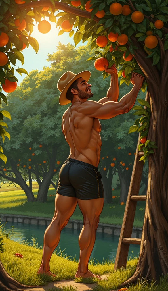((1 man fullbody NAKED,)) (front( view )), Art style of henry scott tuke and Peter Paul Rubens in Classic traditional cornucopia at the fall harvest festival, American pastoral, oil painting, festive spirit, vibrant cultural tradition, Autumnal atmosphere, Specifications, fullbody Material, Lighting, ambient lighting Composition, becoming the subject, perfect components layout, composition Details, ultra detailed, ultra realistic Colors, soft neutral colors mix with vibrant rich colors, Angle view, , wide angle, fullbody, frong_view Age and race, A 20 years old man, ginger His face is detailed blue eyes, detailed feet, detailed nose, detailed lips, detailed chin, detailed ears, handsome, hairy body, smoth flawless skin His body is ultradetailed, ultrarealistic, slighly hairy body, slender, detailed muscles, masculine, detailed feet, detailed hands, gorgeous, , perefect anatomy, skinny detailed muscles man He is wearing shirtless, barefoot, He is doing the action of sitting drinking a glass of red wine In the background, plains, barn, horses