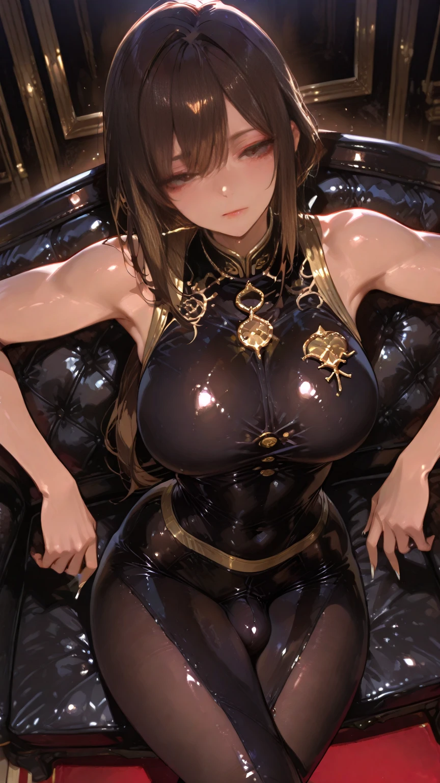 yor briar, topless golden outfit, gargantuan breasts, breasts larger than her own body, super glossy oiled skin, Anime girl with black hair and hair accessories, ahegao, artwork in the style of guweiz, photorealistic anime girl render, photorealistic anime, Realistic Anime, anime. gentle lighting, soft full body shot 8 k, realistic anime artstyle, 3 d anime realistic, 8k artistic nose bokeh, anime realism style, kawaii realistic portrait, Beautiful anime portraits、viewing from below, (( topless golden outfit with breasts and genitals exposed, ultra detailed vagina)), Wear gothic style accessories......, completely nude, sitting with one leg up,,Painful face,Sweat,exhausted, weak,weak face (((spread legs: 1.8)), ((breasts and areolas exposed)), ((vagina and clitoris and vulva exposed)), (((having sex with dildo, squirting vagina))), Correct limbs,Perfect limbs, .. Both arms above head
