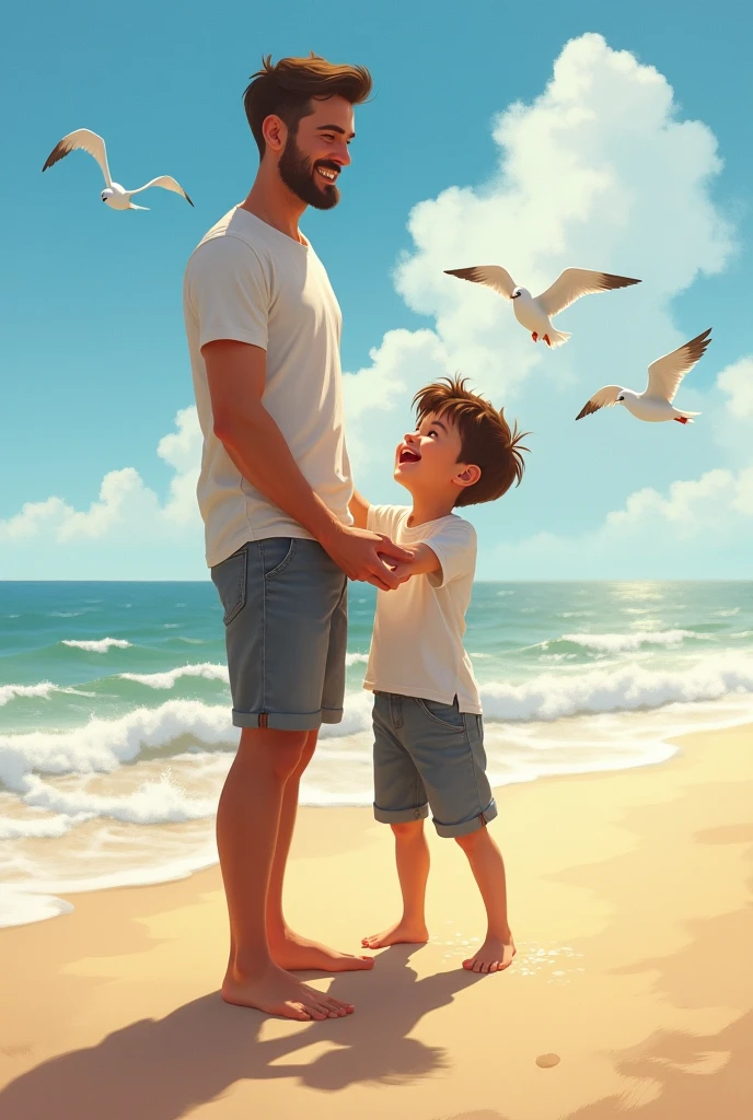 Gay dad beach
