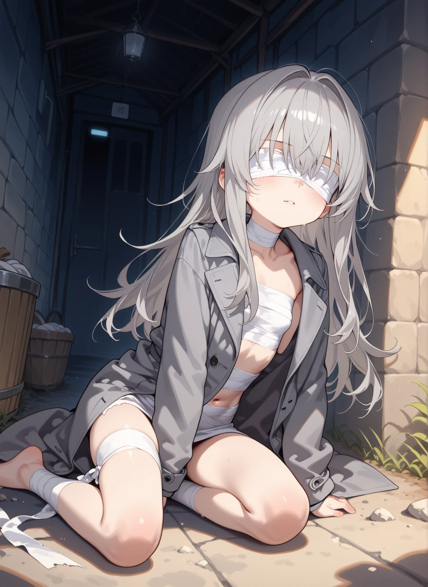 lying、vaginale,Sex、bed、closed eyes、Expressionless、Penis insertion、rape、Necrophilia、Nipples、Girl、Girl、Short、Younger、Lower school year、Baby Face、flat chest、The body is dirty、Pale、Dead、Dynamic Angle、masterpiece、best quality、ultra-detail、A lot of men、dark