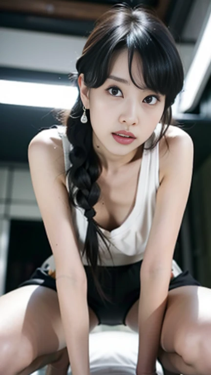 In underwear、Rope makeup、Tie up 、see-through yukata、I'm sitting with my legs open.