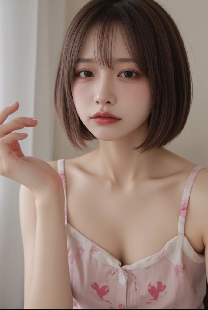 (masterpiece, highest quality, highest quality, official art, Depth of the bounds written, Cosmetology and aesthetics: 1.2), Vertex Rendering, realistic rendering, (1 girl), extreme details, colorful, best details, official art, Integrated 8k wallpapers, super detailed, shy, shy, shy, blush, beautiful and Aesthetic, beautiful, masterpiece, highest quality, bare shoulders, gray hair, (tangleた, mandala, tangle, Entangled), Cloth, All fingers are hidden, closed small mouth, binding, bondage, Chair