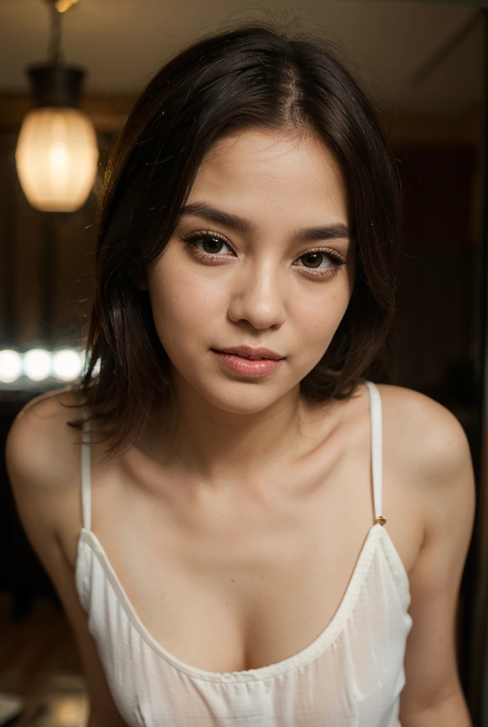 She possesses innocent doe-like eyes, a dainty nose, and a heart-shaped face like her older sibling. Her wide forehead and tapering cheekbones give way to a pointed chin. As the little sister of the leader, she exudes a youthful and endearing vibe with her morena complexion.