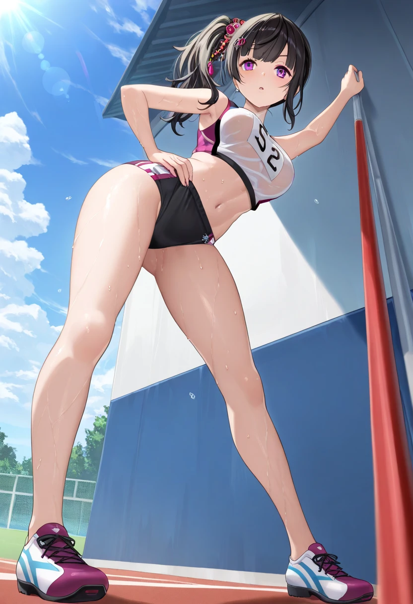 foot fetish, 18 year old teenager, anime, white athlete girl, by white, Volleyball player