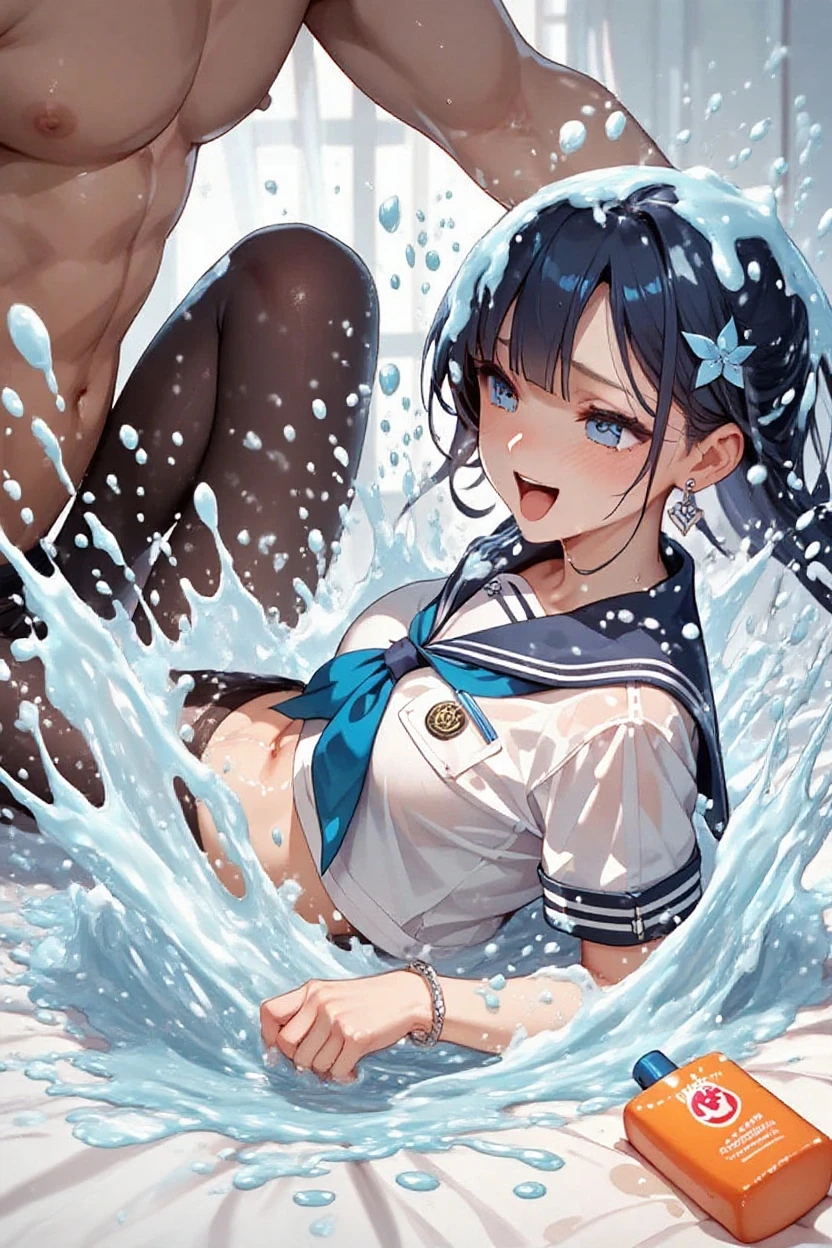 Teen vaginal exam、(Have sex with a man:1.8)、(lying on her back and spreading legs)、 pretty girl, Highest quality、超High resolution、High resolution、Highly detailed CG、8K Unit Wallpaper、17 years old、Beautiful attention to detail,(((Illuminated by strong lighting、Sailor suit、Sexy school girl)))、(Wet body:1.4)、(Semen dripping skin、Wet skin、Semen dripping from female genitals,:1.6)、 Sweat,Embarrassed、(Ahegao:1.5)、(Sticking out tongue)、Shy、