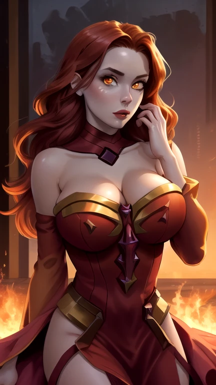 I want a picture with Kendra Summers, the DC character, holding a red tulip looking melancholy
