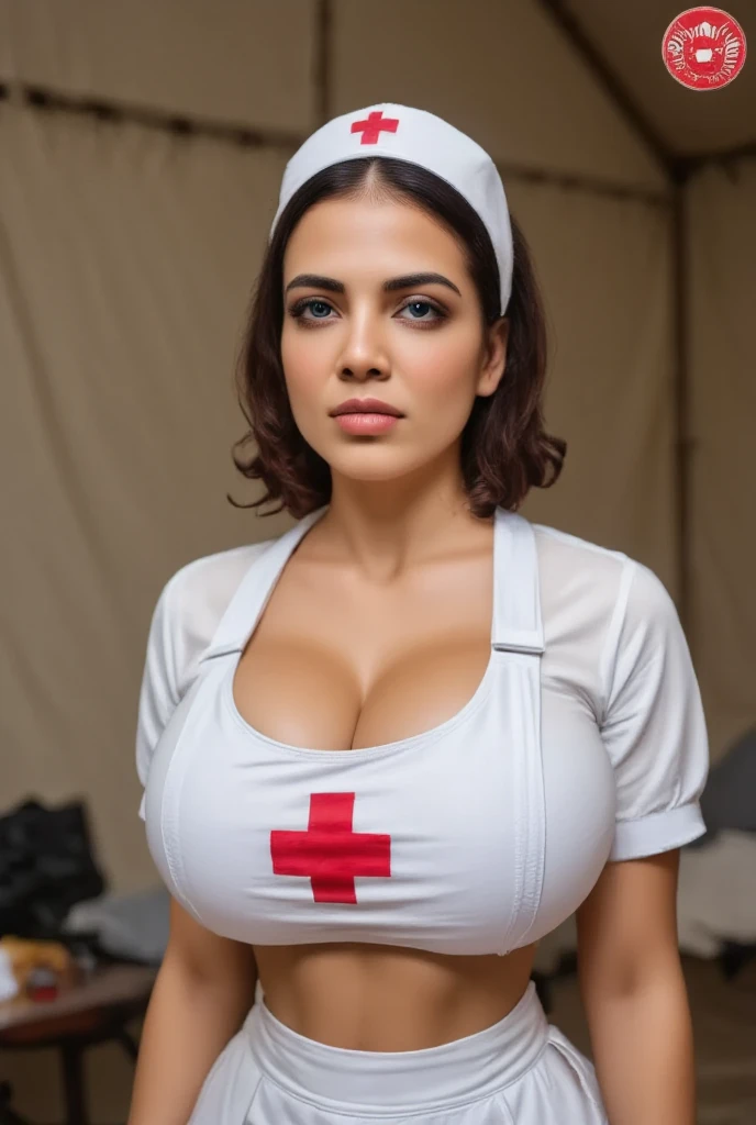 (muste piece, highest quality)((8k)),full body ,colored tattoo,super detailed, muslem girl,arab girl ,blue eyes ,photorealistic,dark bronze shiny skin,beautiful female model,(( nurse white dress ,bra set, red blouse,arabic traditional dress,traditional bra ,white turban )) big tits, whitestockings, perfect face, beautiful face, attractive, big gorgeous ass,very big tits,big ass,maldive ((in hospital)),thin waist, open leg ,horny ,horny, (shiny skin), she is wet and intimate, she has a submissive expression, direct eye contact, hyperrealistic, unreal engine 5, 8K