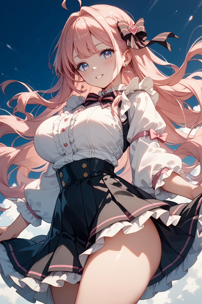 {{masterpiece}},best quality,Highly detailed CG Unity 8K wallpaper,One woman,movie lighting,lens flare glow,
perfect style, perfect body, clear beautiful eyes, long eyelashes, (masterpiece:1.05)、(highest quality:1.05)、1 girl、Dressed in pink lolita and white silk,(((lift the skirt)))、white knee socks, (((ピンクのpantiesー)))、lace trim_panties、濡れたpantiesー、rabbit ears,beautiful hands、good hand、((詳細なpantiesー))、