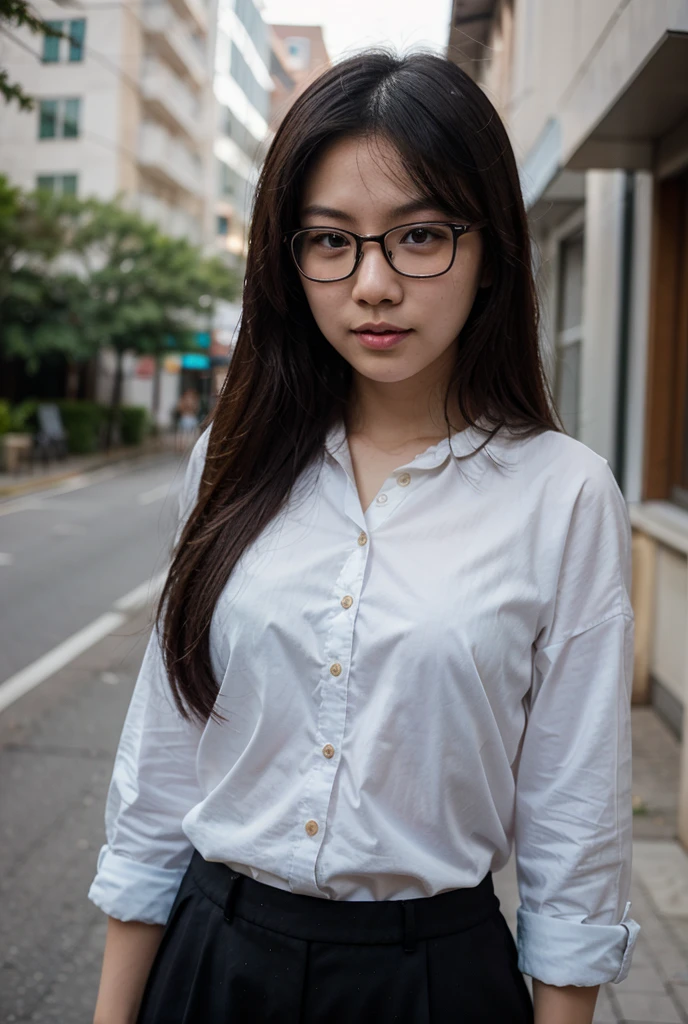 Asian glasses girl 