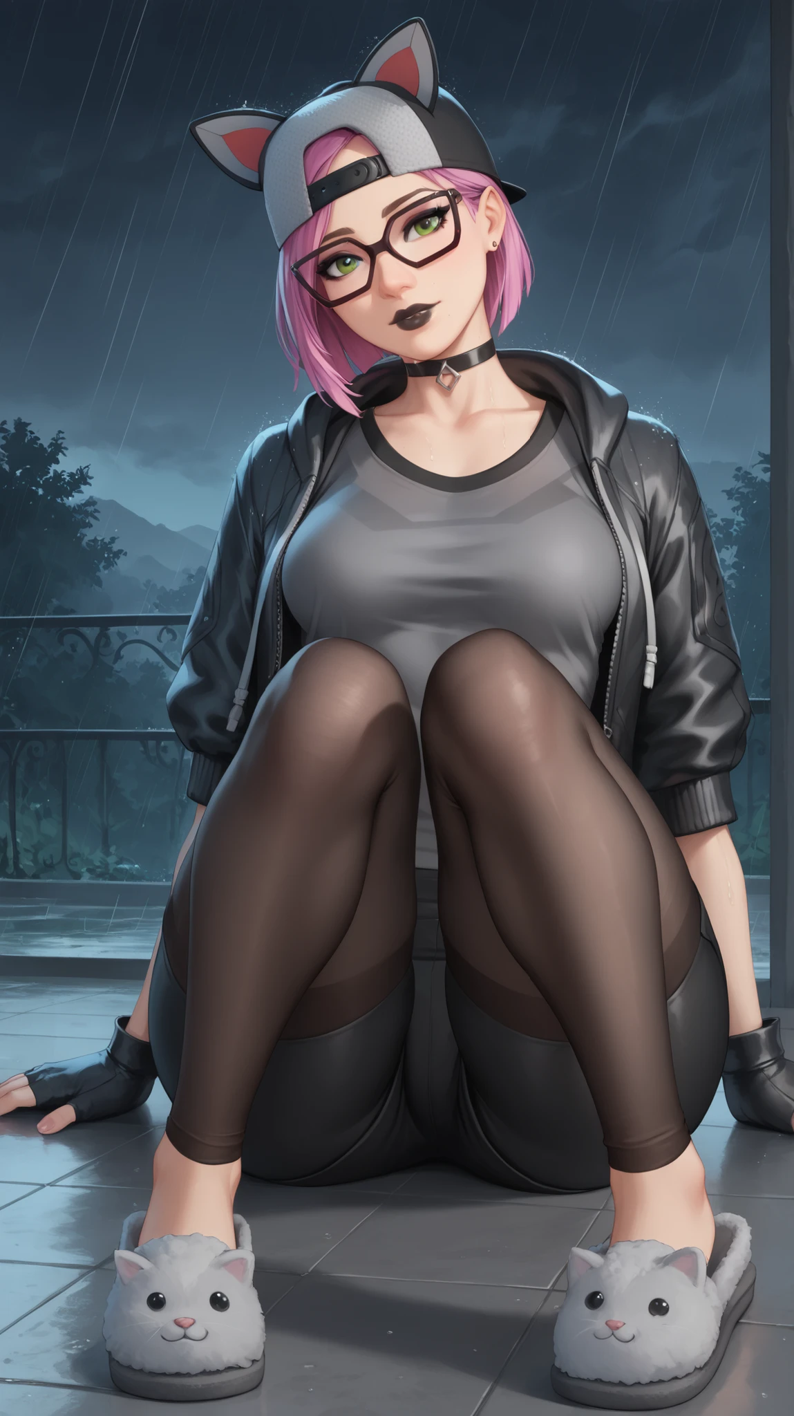 1 menina, Tatsumaki (pelvis curtain: 1.3) Black transparent erotic lingerie, cabel verde, obra-prima, arte oficial, hiperfoco, sakimi zen (melhor qualidade: 1), (obra-prima: 1), (super detalhe: 1), (knee tights: 1.2), 1 menina, gorda, embarrassed to look at the public, Puffiness, seios pequenos, tiny breasts, large areola, tiro jeans, solo, fundo simples