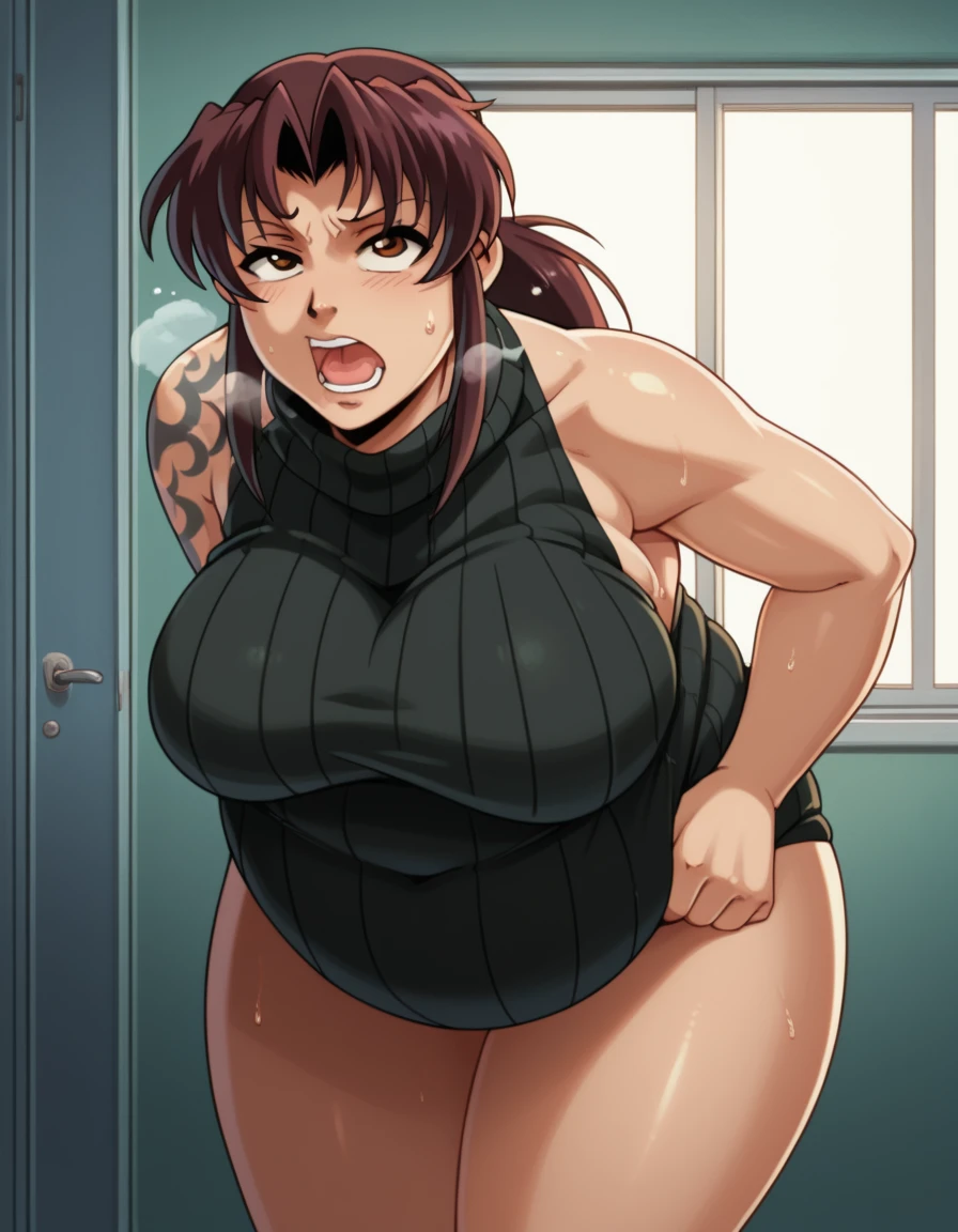 Big Breasts,Nipple flashing,Pee on the ground,Heavy urination,Terror Incontinence,Collapse,Endure,Peeing on your own,Shiny skin,Anime Style,Touching the groin,Pussy Bust,M-shaped legs