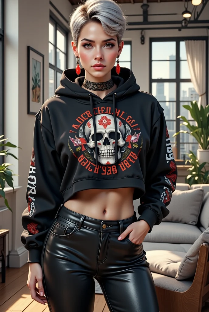  demonic with a strange presence. tecido, um casaco com capuz, roupa intrincada preta, arte de conceito escura photoRealista, devotado, estranho, Realista, anatomia perfeita